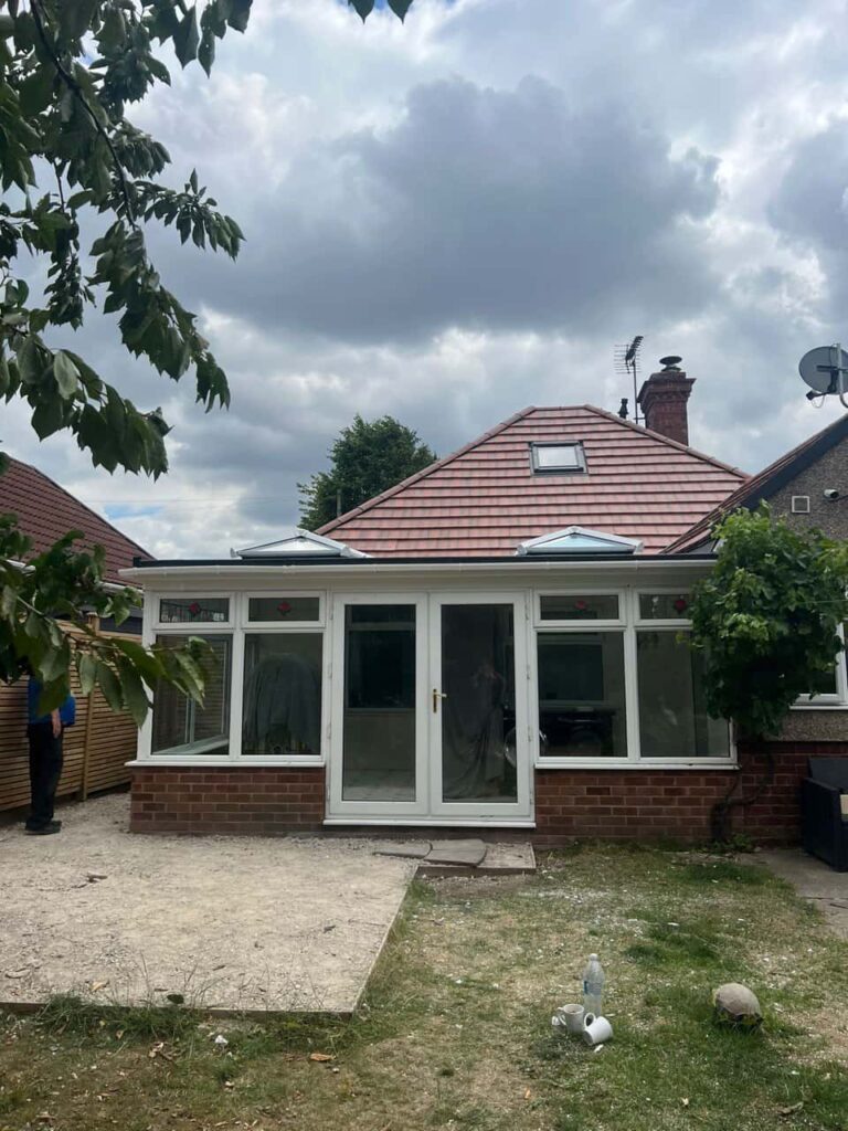 This is a photo of a hipped roof on a bungalow that has just had roof repairs carried out. Works carried out by LJ Roofing Penhill